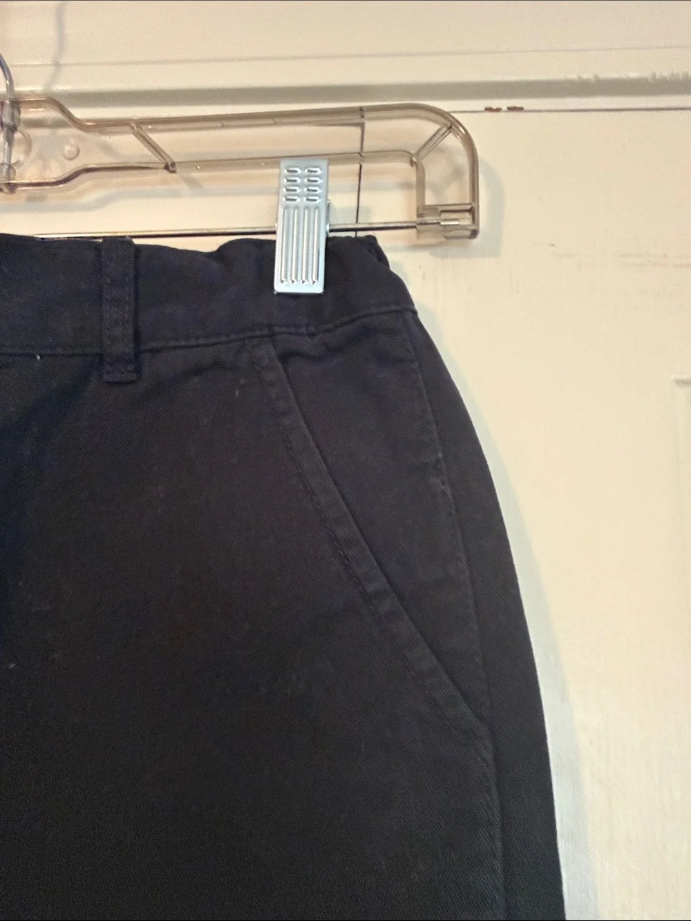 Youth Black Flat-Front Casual Shorts